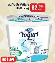 Dost Az Yağlı Yoğurt 3 kg Dost Az Yağlı Yoğurt 3 kg