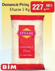 Efsane Osmancık Pirinç 5 kg Efsane Osmancık Pirinç 5 kg