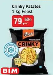 Feast Crinky Patates 1 kg Feast Crinky Patates 1 kg