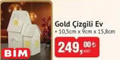 Gold Çizgili Ev 10,5x9x15,8 cm Gold Çizgili Ev 10,5x9x15,8 cm