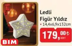 Ledli Figür Yıldız 14,4x6,9x132 cm Ledli Figür Yıldız 14,4x6,9x132 cm