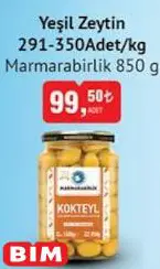 Marmarabirlik Yeşil Zeytin 291-350 Adet/kg 850 g Marmarabirlik Yeşil Zeytin 291-350 Adet/kg 850 g