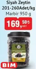 Marbir Siyah Zeytin 201-260 950 g Adet/kg Marbir Siyah Zeytin 201-260 950 g Adet/kg