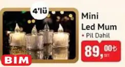Mini Led Mum 4'lü Mini Led Mum 4'lü