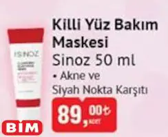 Sinoz Killi Yüz Bakım Maskesi 50 ml Sinoz Killi Yüz Bakım Maskesi 50 ml