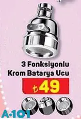 3 Fonksiyonlu Krom Batarya Ucu 3 Fonksiyonlu Krom Batarya Ucu