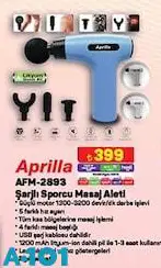 Aprilla AFM-2893 Şarjlı Sporcu Masaj Aleti Aprilla AFM-2893 Şarjlı Sporcu Masaj Aleti