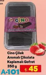 Cino Çilek Aromalı Çikolata Kaplamalı Gofret 350 g Cino Çilek Aromalı Çikolata Kaplamalı Gofret 350 g