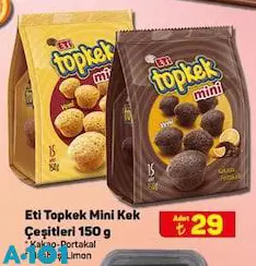 Eti Topkek Mini Kek Çeşitleri 150 g Eti Topkek Mini Kek Çeşitleri 150 g