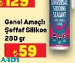 Genel Amaçlı Şeffaf Silikon 280 gr Genel Amaçlı Şeffaf Silikon 280 gr
