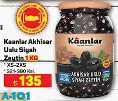 Kaanlar Akhisar Uslu Siyah Zeytin 1 Kg Kaanlar Akhisar Uslu Siyah Zeytin 1 Kg