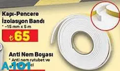 Kapı-Pencere İzolasyon Bandı 15x5 m Kapı-Pencere İzolasyon Bandı 15x5 m