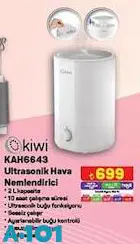 Kiwi KAH6643 Ultrasonic Hava Nemlendirici Kiwi KAH6643 Ultrasonic Hava Nemlendirici