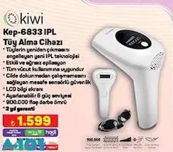 Kiwi Kep-6833 IPL Tüy Alma Cihazı Kiwi Kep-6833 IPL Tüy Alma Cihazı