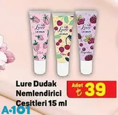 Lure Dudak Nemlendirici Çeşitleri 15 ml Lure Dudak Nemlendirici Çeşitleri 15 ml