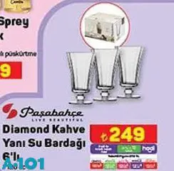 Paşabahçe Diamond Kahve Yanı Su Bardağı 6'lı 120 cc Paşabahçe Diamond Kahve Yanı Su Bardağı 6'lı 120 cc