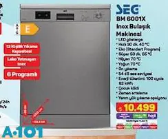 Seg BM 6001X Inox Bulaşık Makinesi Seg BM 6001X Inox Bulaşık Makinesi