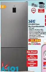 Seg CX 4821 Inox No-Frost Buzdolabı Seg CX 4821 Inox No-Frost Buzdolabı