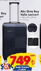 Abs Orta Boy Valiz Lacivert Abs Orta Boy Valiz Lacivert