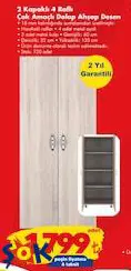 Alesta Life 2 Kapaklı 4 Raflı Çok Amaçlı Dolap Ahşap Desen Alesta Life 2 Kapaklı 4 Raflı Çok Amaçlı Dolap Ahşap Desen