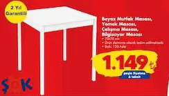 Alesta Life Beyaz Mutfak Masası/Yemek Masası/Çalışma Masası/Bilgisayar Masası 70x70 cm Alesta Life Beyaz Mutfak Masası/Yemek Masası/Çalışma Masası/Bilgisayar Masası 70x70 cm