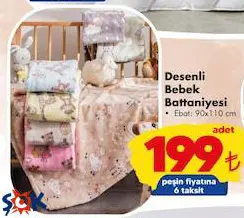 Desenli Bebek Battaniyesi 90x100 cm Desenli Bebek Battaniyesi 90x100 cm