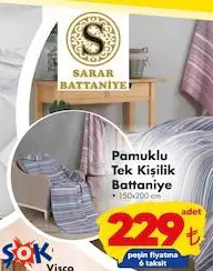 Sarar Pamuklu Tek Kişilik Battaniye Sarar Pamuklu Tek Kişilik Battaniye
