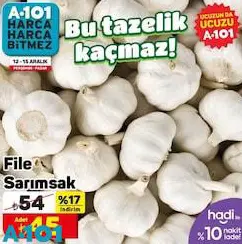 File Sarımsak Adet File Sarımsak Adet