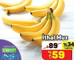 İthal Muz kg İthal Muz kg