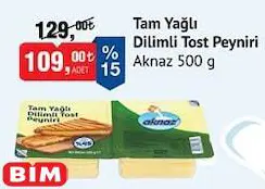 Aknaz Tam Yağlı Dilimli Tost Peyniri 500 g Aknaz Tam Yağlı Dilimli Tost Peyniri 500 g