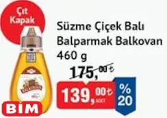 Balparmak Balkovan Süzme Çiçek Balı 460 g Balparmak Balkovan Süzme Çiçek Balı 460 g