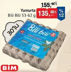 Bili Bili Yumurta 30'lu 53-62 g Bili Bili Yumurta 30'lu 53-62 g