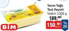 Vadim Yarım Yağlı Tost Peyniri 1000 g Vadim Yarım Yağlı Tost Peyniri 1000 g
