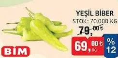 Yeşil Biber kg Yeşil Biber kg