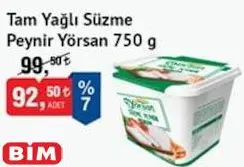 Yörsan Tam Yağlı Süzme Peynir 750 g Yörsan Tam Yağlı Süzme Peynir 750 g