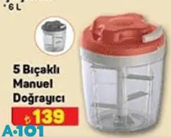 Manuel Doğrayıcı 5 Bıçaklı Manuel Doğrayıcı 5 Bıçaklı
