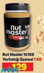 Nut Master %100 Yerfıstığı Ezmesi 1 kg Nut Master %100 Yerfıstığı Ezmesi 1 kg
