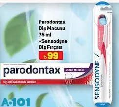 Parodontax Diş Macunu 75 ml + Sensodyne Diş Fırçası Parodontax Diş Macunu 75 ml + Sensodyne Diş Fırçası