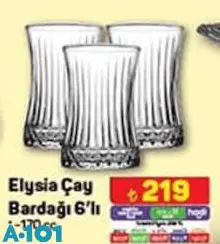 Paşabahçe Elysia Çay Bardağı 6'lı 170 cc Paşabahçe Elysia Çay Bardağı 6'lı 170 cc