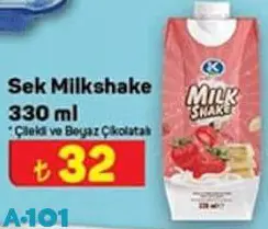Sek Milkshake 330 ml Çilekli ve Beyaz Çikolatalı Sek Milkshake 330 ml Çilekli ve Beyaz Çikolatalı