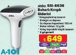 Sinbo SSI-6636 Buharlı Kırışık Giderici Sinbo SSI-6636 Buharlı Kırışık Giderici