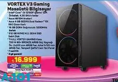 Thull Vortex V3 Gaming Masaüstü Bilgisayar Oyun Bilgisayarı Thull Vortex V3 Gaming Masaüstü Bilgisayar Oyun Bilgisayarı