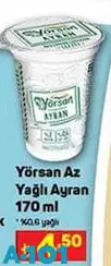 Yörsan Az Yağlı Ayran 170 ml Yörsan Az Yağlı Ayran 170 ml