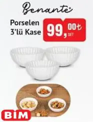 Benante Porselen 3'lü Kase Benante Porselen 3'lü Kase