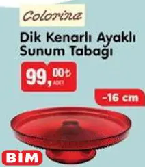 Colorina Dik Kenarlı Ayaklı Sunum Tabağı 16 cm Colorina Dik Kenarlı Ayaklı Sunum Tabağı 16 cm