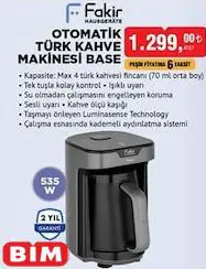 Fakir Otomatik Türk Kahve Makinesi Base Fakir Otomatik Türk Kahve Makinesi Base
