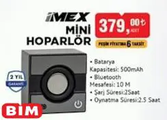 Imex Mini Hoparlör Imex Mini Hoparlör