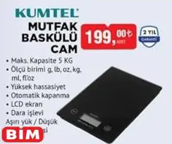 Kumtel Cam Mutfak Baskülü Kumtel Cam Mutfak Baskülü