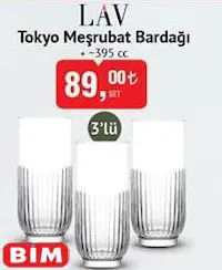 Lav Tokyo Meşrubat Bardağı 395 cc 3'lü Lav Tokyo Meşrubat Bardağı 395 cc 3'lü