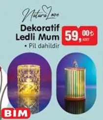 Natura Love Dekoratif Ledli Mum Natura Love Dekoratif Ledli Mum